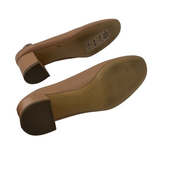 EVERLANE The Day Heel Blush Tan Slip On Block Heel Leather Stretch Size 6 NEW - Picture 3 of 5